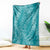 Hawaii Plumeria Lei Blanket Aloha Festive Vibe - Teal