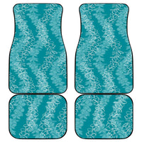 Hawaii Plumeria Lei Car Mats Aloha Festive Vibe - Teal