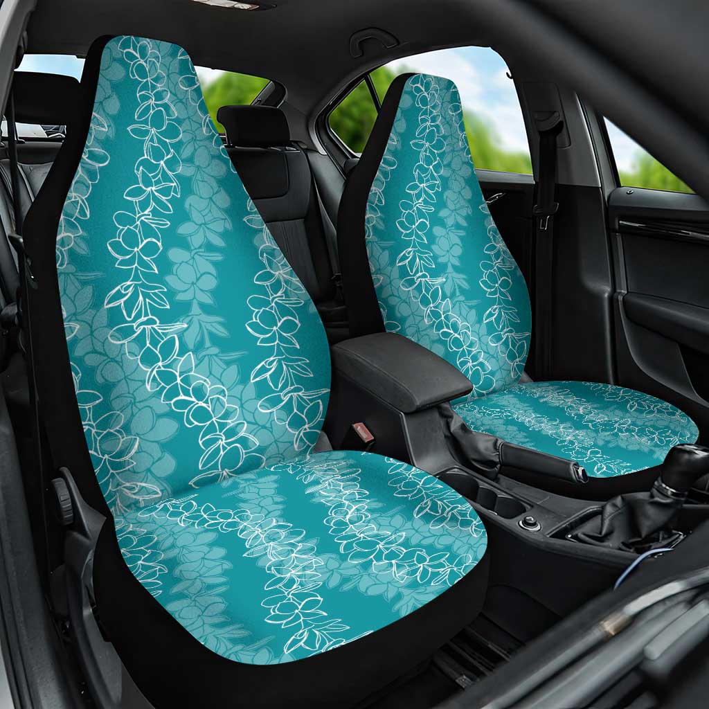 Hawaii Plumeria Lei Car Seat Cover Aloha Festive Vibe - Teal