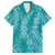 Hawaii Plumeria Lei Family Matching Puletasi and Hawaiian Shirt Aloha Festive Vibe - Teal