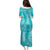 Hawaii Plumeria Lei Family Matching Puletasi and Hawaiian Shirt Aloha Festive Vibe - Teal