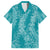 Hawaii Plumeria Lei Family Matching Tank Maxi Dress and Hawaiian Shirt Aloha Festive Vibe - Teal