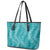 Hawaii Plumeria Lei Leather Tote Bag Aloha Festive Vibe - Teal