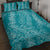 Hawaii Plumeria Lei Quilt Bed Set Aloha Festive Vibe - Teal