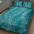 Hawaii Plumeria Lei Quilt Bed Set Aloha Festive Vibe - Teal