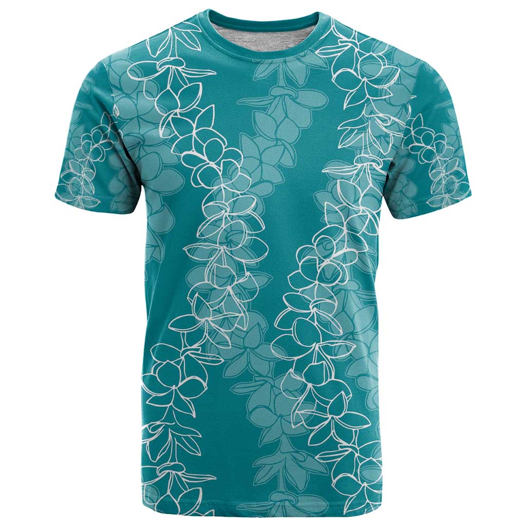 Hawaii Plumeria Lei T Shirt Aloha Festive Vibe - Teal