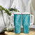 Hawaii Plumeria Lei Tumbler With Handle Aloha Festive Vibe - Teal