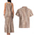 Hawaii Plumeria Lei Couples Matching Tank Maxi Dress and Hawaiian Shirt Aloha Festive Vibe - Beige