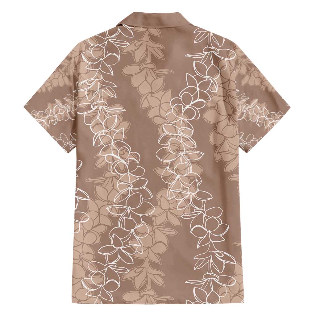 Hawaii Plumeria Lei Family Matching Long Sleeve Bodycon Dress and Hawaiian Shirt Aloha Festive Vibe - Beige LT7 - Polynesian Pride