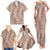 Hawaii Plumeria Lei Family Matching Tank Maxi Dress and Hawaiian Shirt Aloha Festive Vibe - Beige