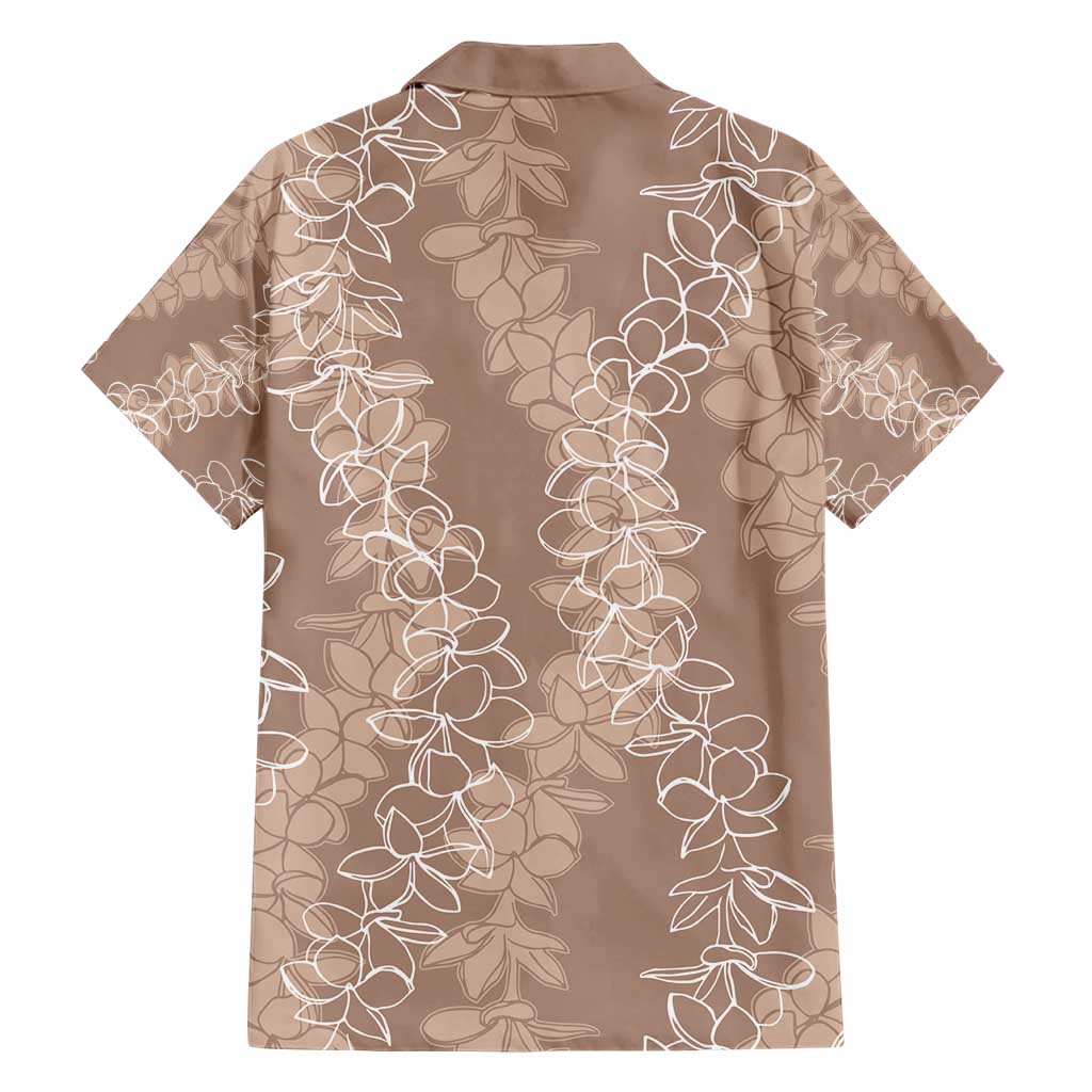 Hawaii Plumeria Lei Hawaiian Shirt Aloha Festive Vibe - Beige