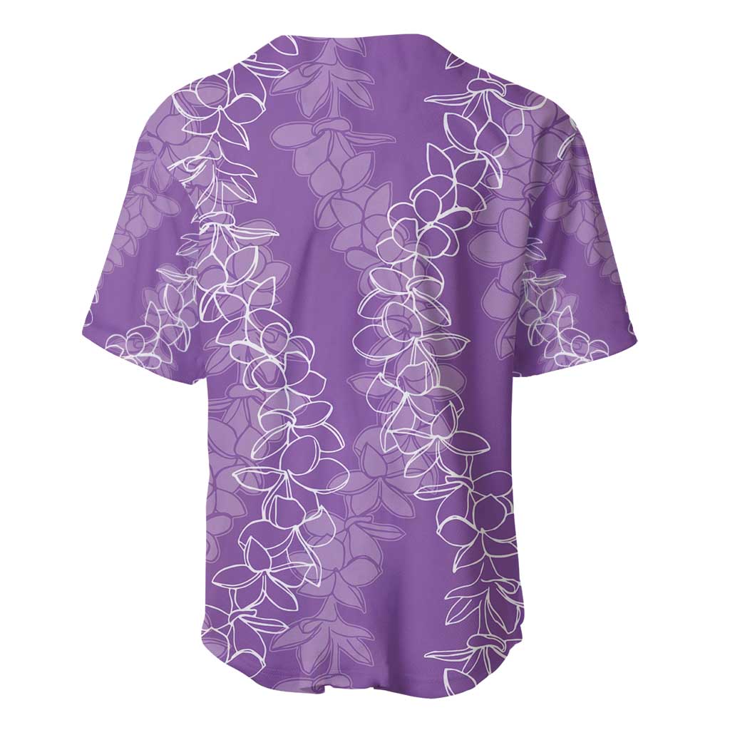 Hawaii Plumeria Lei Baseball Jersey Aloha Festive Vibe - Violet