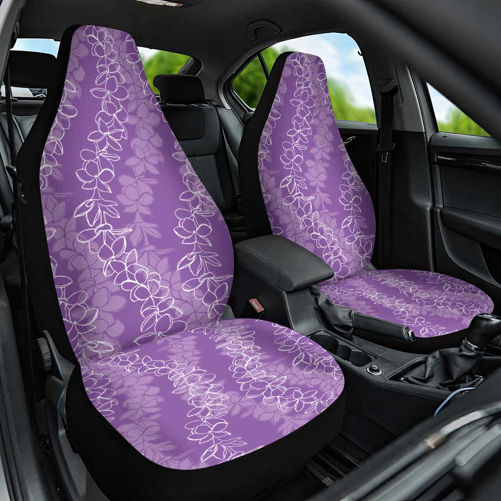 Hawaii Plumeria Lei Car Seat Cover Aloha Festive Vibe - Violet