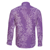 Hawaii Plumeria Lei Family Matching Mermaid Dress and Hawaiian Shirt Aloha Festive Vibe - Violet LT7 - Polynesian Pride