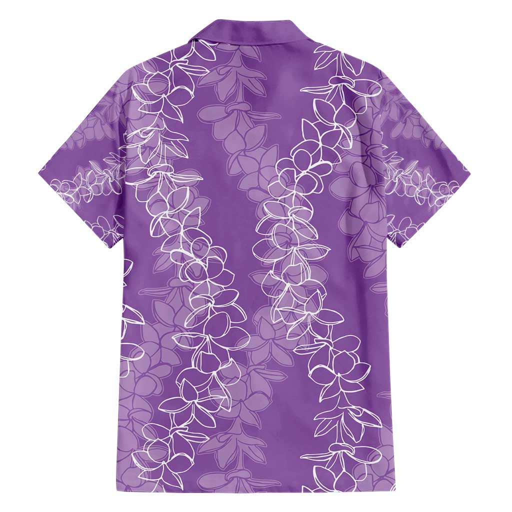 Hawaii Plumeria Lei Family Matching Short Sleeve Bodycon Dress and Hawaiian Shirt Aloha Festive Vibe - Violet LT7 - Polynesian Pride