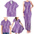 Hawaii Plumeria Lei Family Matching Tank Maxi Dress and Hawaiian Shirt Aloha Festive Vibe - Violet