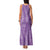 Hawaii Plumeria Lei Family Matching Tank Maxi Dress and Hawaiian Shirt Aloha Festive Vibe - Violet