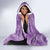 Hawaii Plumeria Lei Hooded Blanket Aloha Festive Vibe - Violet