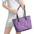 Hawaii Plumeria Lei Leather Tote Bag Aloha Festive Vibe - Violet