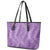 Hawaii Plumeria Lei Leather Tote Bag Aloha Festive Vibe - Violet