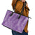 Hawaii Plumeria Lei Leather Tote Bag Aloha Festive Vibe - Violet