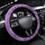 Hawaii Plumeria Lei Steering Wheel Cover Aloha Festive Vibe - Violet