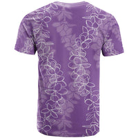 Hawaii Plumeria Lei T Shirt Aloha Festive Vibe - Violet