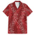 Hawaii Plumeria Lei Family Matching Tank Maxi Dress and Hawaiian Shirt Aloha Festive Vibe - Crimson