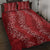 Hawaii Plumeria Lei Quilt Bed Set Aloha Festive Vibe - Crimson