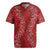 Hawaii Plumeria Lei Rugby Jersey Aloha Festive Vibe - Crimson