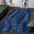 Hawaii Plumeria Lei Area Rug Aloha Festive Vibe - Navy Blue