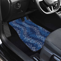Hawaii Plumeria Lei Car Mats Aloha Festive Vibe - Navy Blue