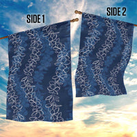 Hawaii Plumeria Lei Garden Flag Aloha Festive Vibe - Navy Blue