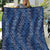 Hawaii Plumeria Lei Quilt Aloha Festive Vibe - Navy Blue