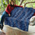 Hawaii Plumeria Lei Quilt Aloha Festive Vibe - Navy Blue