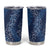 Hawaii Plumeria Lei Tumbler Cup Aloha Festive Vibe - Navy Blue