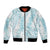 Hawaii Plumeria Lei Bomber Jacket Aloha Festive Vibe - Turquoise