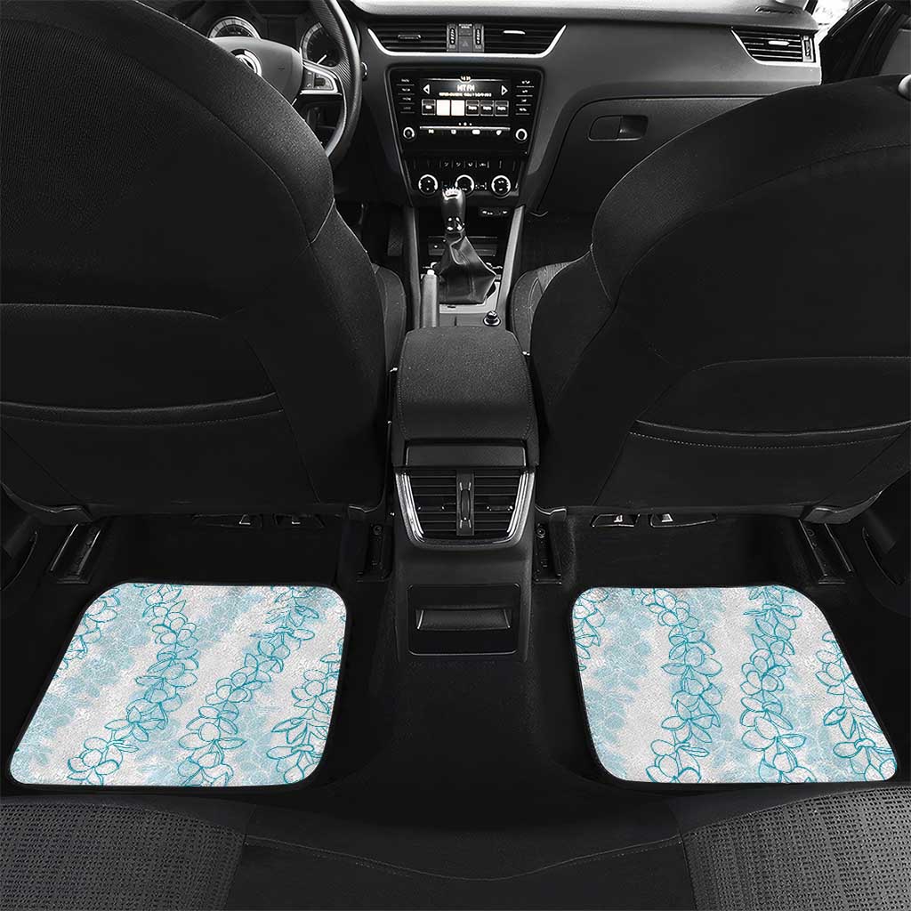 Hawaii Plumeria Lei Car Mats Aloha Festive Vibe - Turquoise
