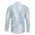 Hawaii Plumeria Lei Family Matching Long Sleeve Bodycon Dress and Hawaiian Shirt Aloha Festive Vibe - Turquoise