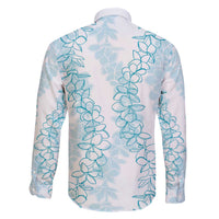 Hawaii Plumeria Lei Family Matching Puletasi and Hawaiian Shirt Aloha Festive Vibe - Turquoise LT7 - Polynesian Pride