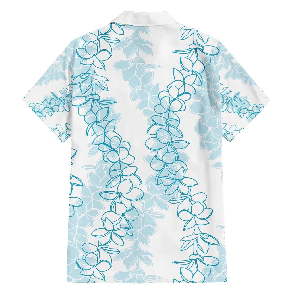 Hawaii Plumeria Lei Family Matching Summer Maxi Dress and Hawaiian Shirt Aloha Festive Vibe - Turquoise