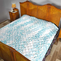 Hawaii Plumeria Lei Quilt Aloha Festive Vibe - Turquoise