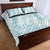 Hawaii Plumeria Lei Quilt Bed Set Aloha Festive Vibe - Turquoise