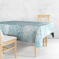 Hawaii Plumeria Lei Tablecloth Aloha Festive Vibe - Turquoise