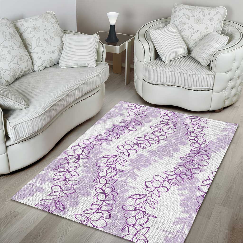 Hawaii Plumeria Lei Area Rug Aloha Festive Vibe - Amethyst