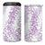 Hawaii Plumeria Lei 4 in 1 Can Cooler Tumbler Aloha Festive Vibe - Amethyst