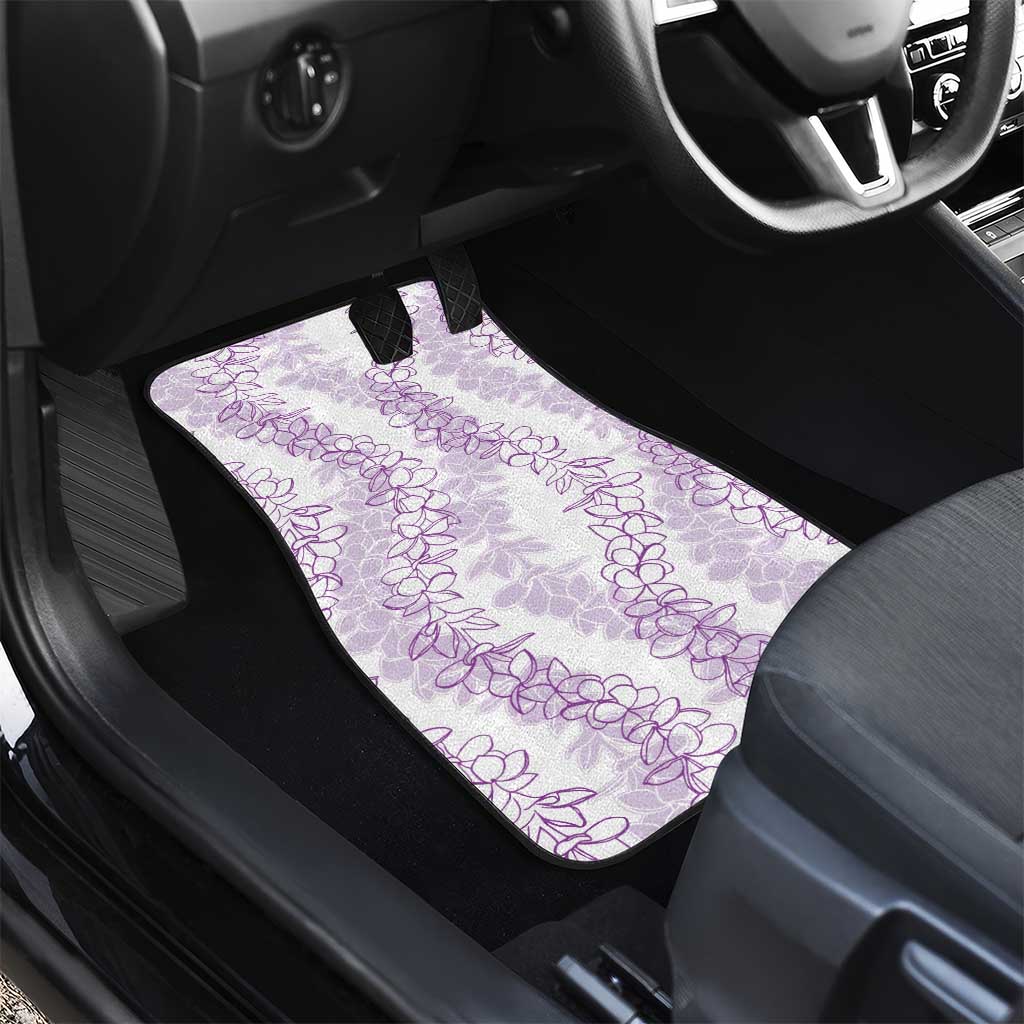 Hawaii Plumeria Lei Car Mats Aloha Festive Vibe - Amethyst