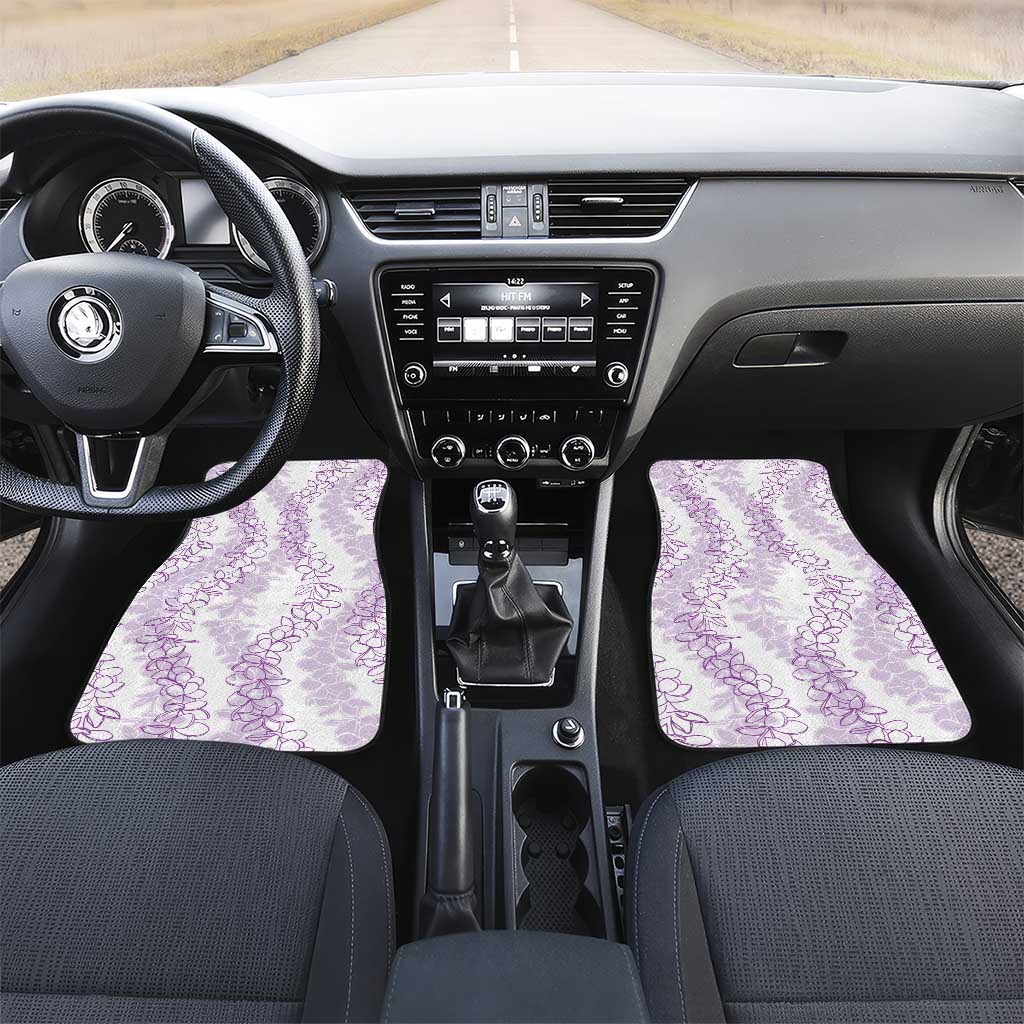 Hawaii Plumeria Lei Car Mats Aloha Festive Vibe - Amethyst