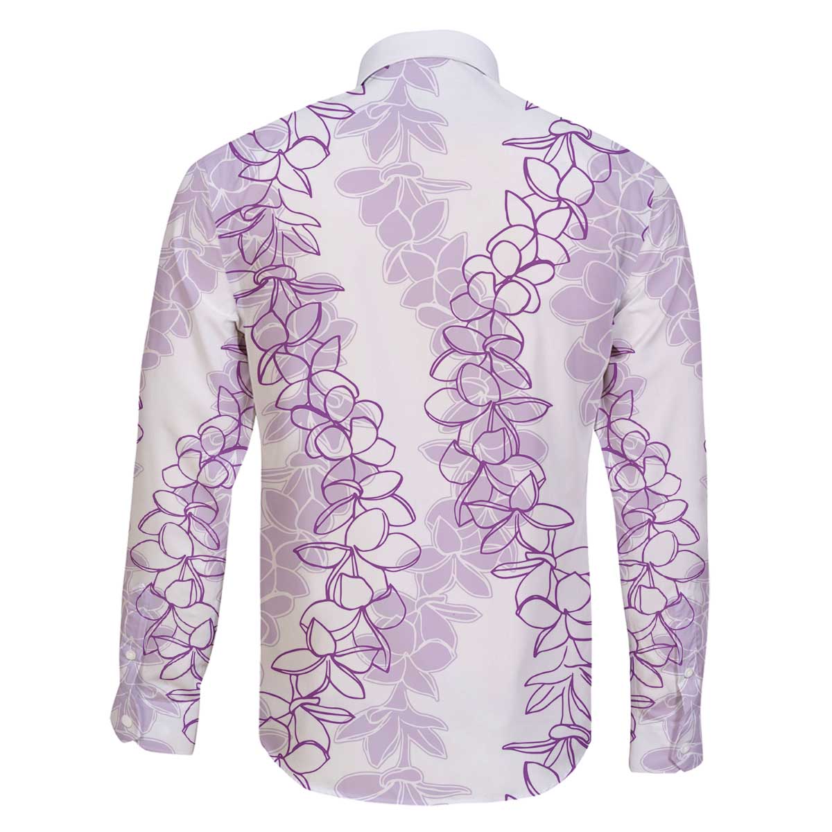 Hawaii Plumeria Lei Family Matching Off The Shoulder Long Sleeve Dress and Hawaiian Shirt Aloha Festive Vibe - Amethyst