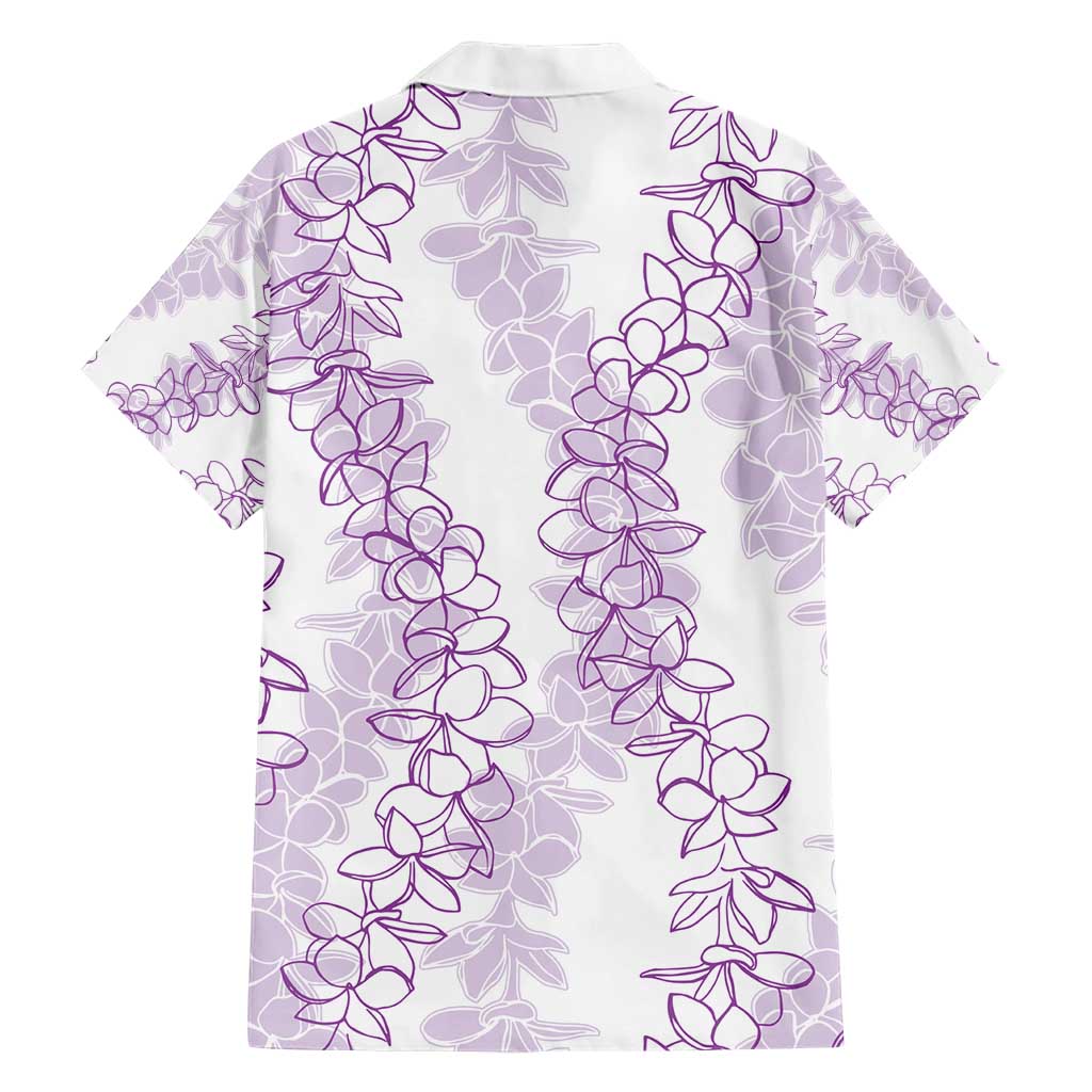 Hawaii Plumeria Lei Family Matching Short Sleeve Bodycon Dress and Hawaiian Shirt Aloha Festive Vibe - Amethyst LT7 - Polynesian Pride